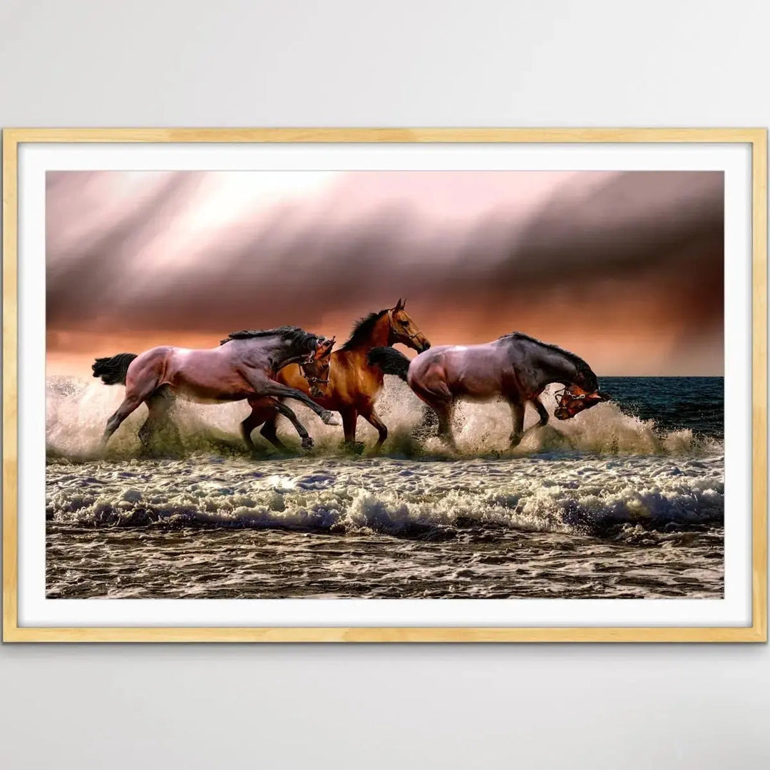 Australian Horses - Beach Photographic Print - I Heart Wall Art - Poster Print, Canvas Print or Framed Art Print