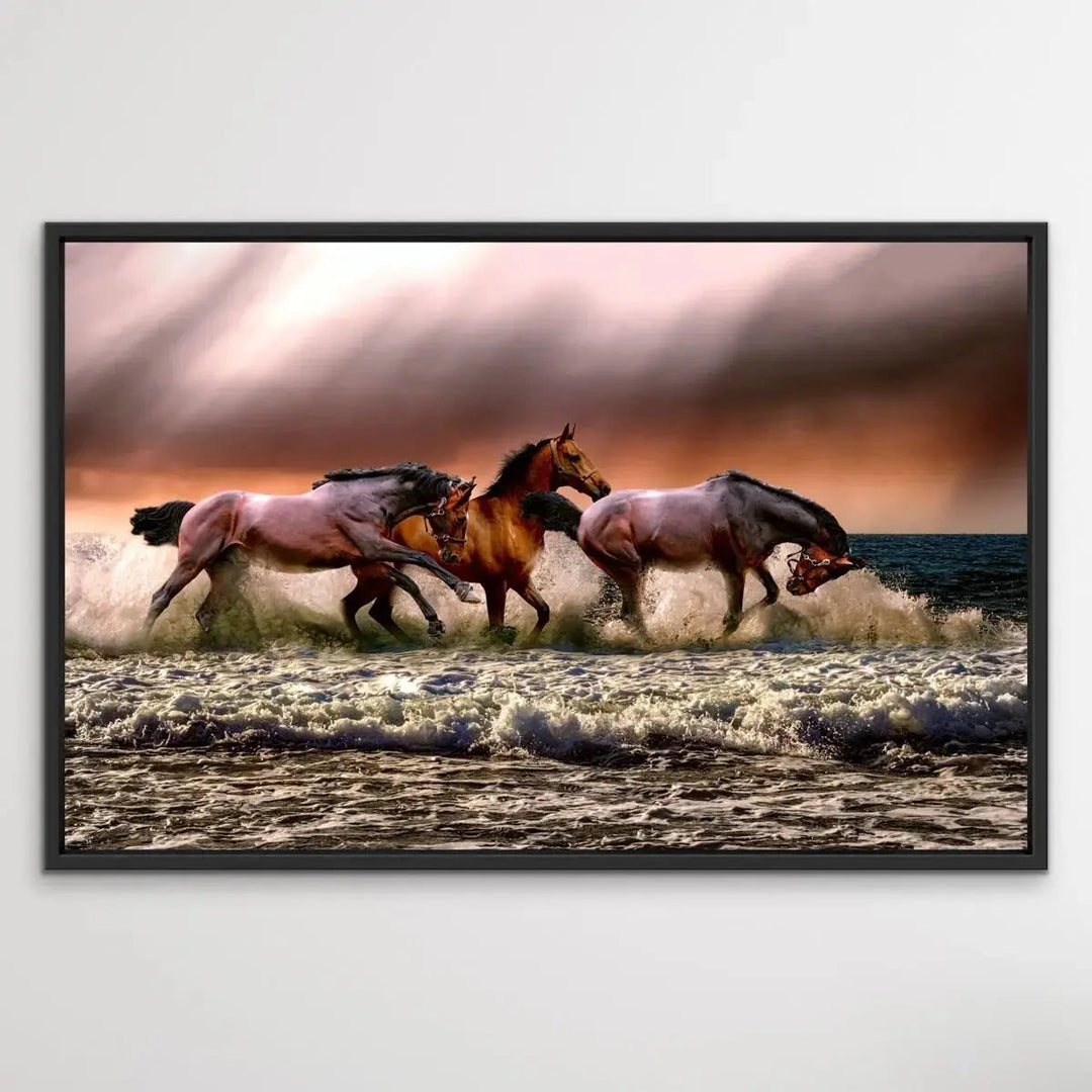 Australian Horses - Beach Photographic Print - I Heart Wall Art - Poster Print, Canvas Print or Framed Art Print