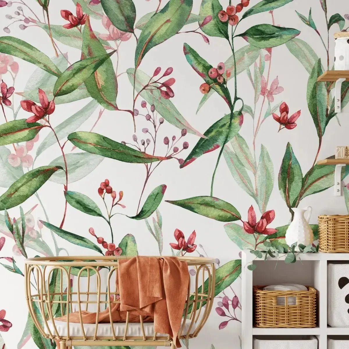 Australian Native Garden - Australian Native Watercolour Easy Wallpaper - I Heart Wall Art - Poster Print, Canvas Print or Framed Art Print