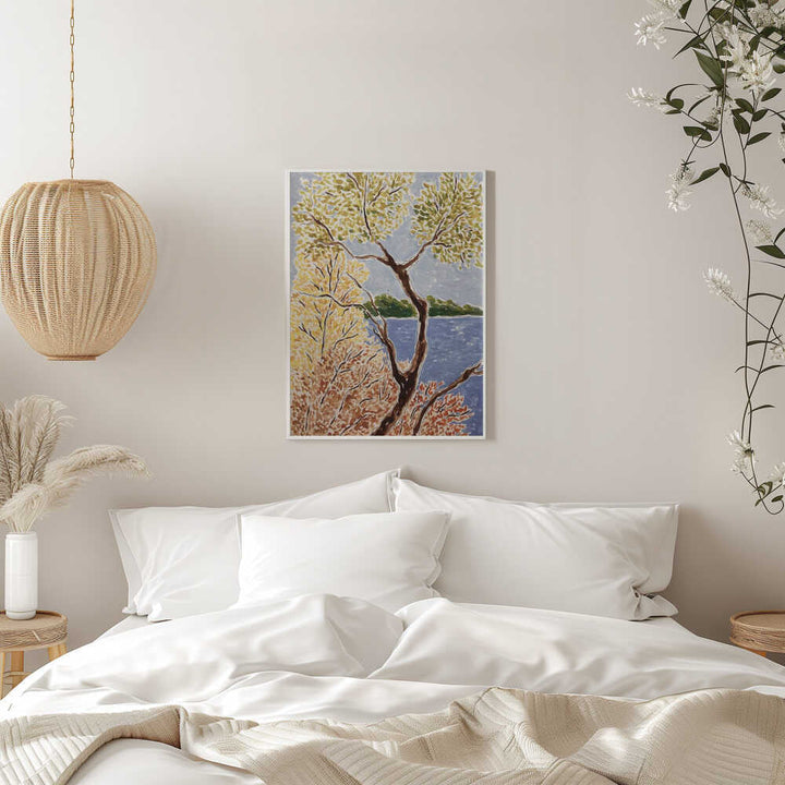 Autumn By The Lake - Stretched Canvas, Poster or Fine Art Print - I Heart Wall Art - Poster Print, Canvas Print or Framed Art Print