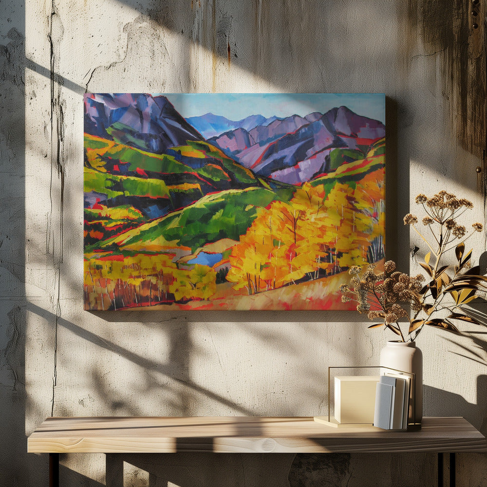Autumn In the Mountan - Stretched Canvas, Poster or Fine Art Print I Heart Wall Art
