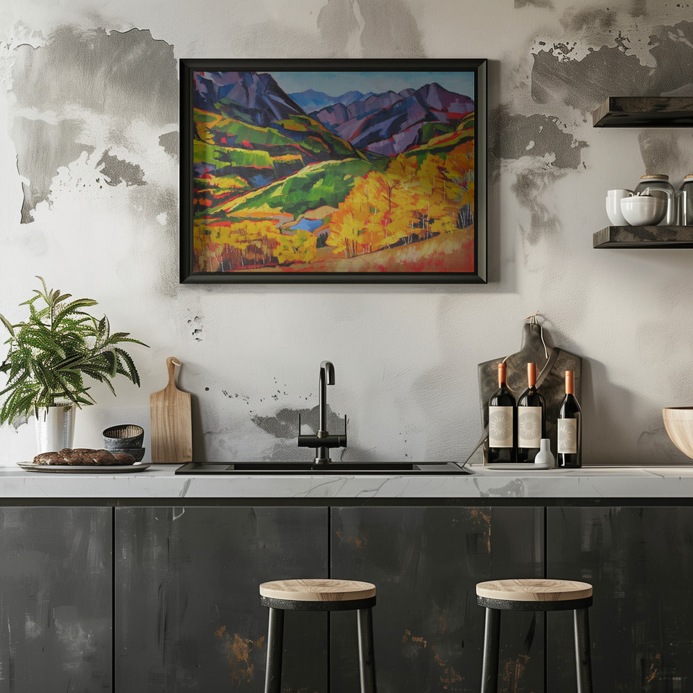 Autumn In the Mountan - Stretched Canvas, Poster or Fine Art Print I Heart Wall Art