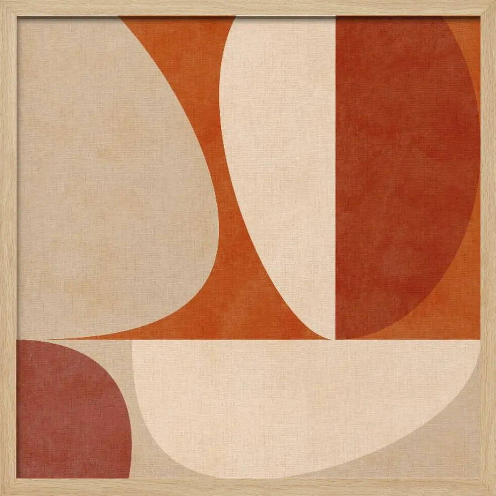 Autumn Mid Century Earthy3 - Square Stretched Canvas, Poster or Fine Art Print I Heart Wall Art