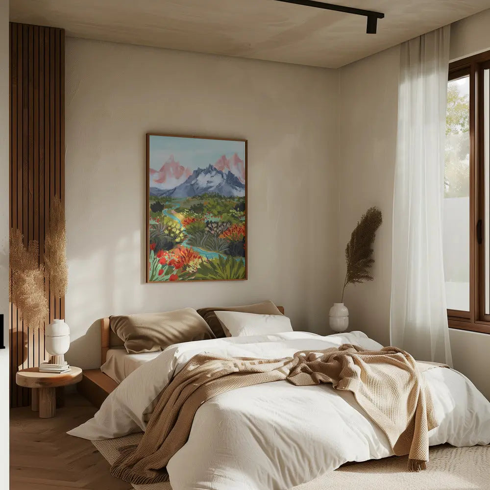 Autumn Mountains - Stretched Canvas, Poster or Fine Art Print I Heart Wall Art
