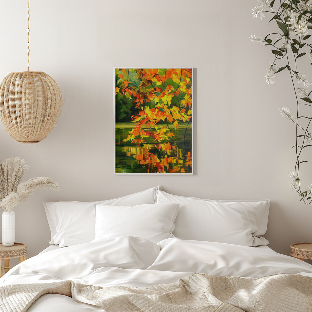 Autumn Reflections - Stretched Canvas, Poster or Fine Art Print I Heart Wall Art