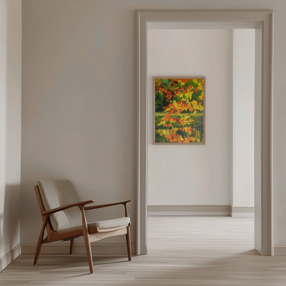 Autumn Reflections - Stretched Canvas, Poster or Fine Art Print I Heart Wall Art