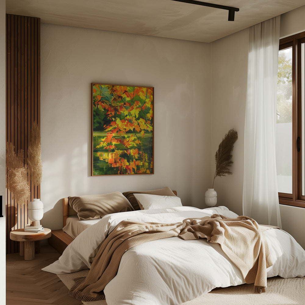 Autumn Reflections - Stretched Canvas, Poster or Fine Art Print I Heart Wall Art