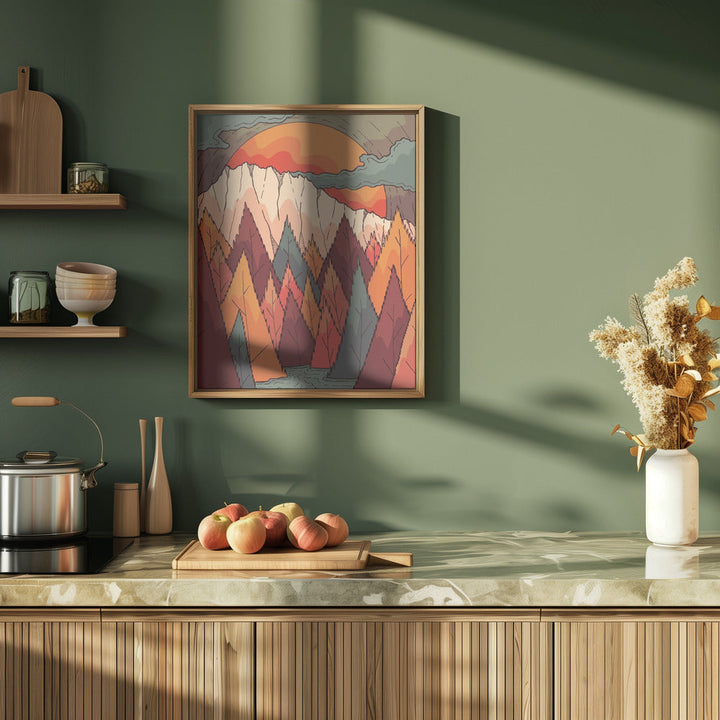 Autumn River Valley - Stretched Canvas, Poster or Fine Art Print I Heart Wall Art