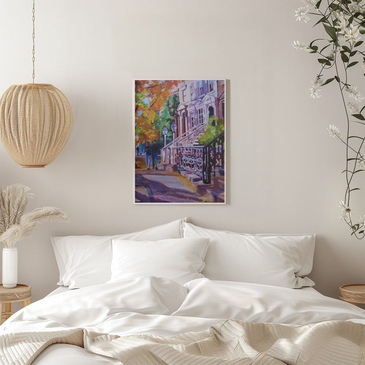 Autumn Stroll - Stretched Canvas, Poster or Fine Art Print I Heart Wall Art