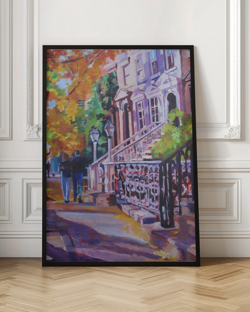 Autumn Stroll - Stretched Canvas, Poster or Fine Art Print I Heart Wall Art