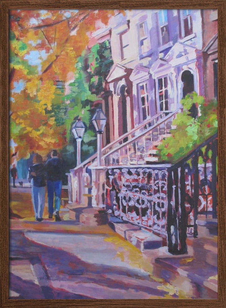 Autumn Stroll - Stretched Canvas, Poster or Fine Art Print I Heart Wall Art