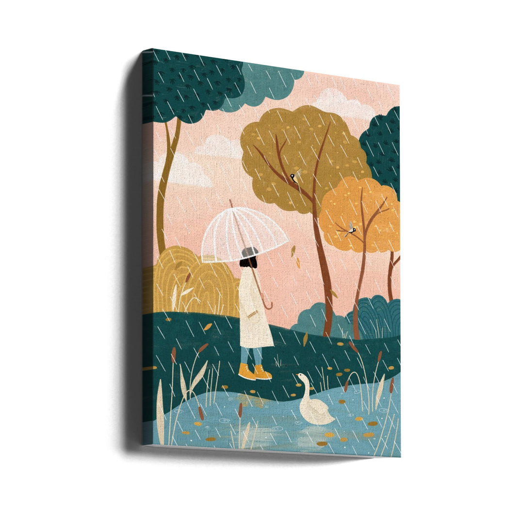 Autumn Walk - Stretched Canvas, Poster or Fine Art Print I Heart Wall Art