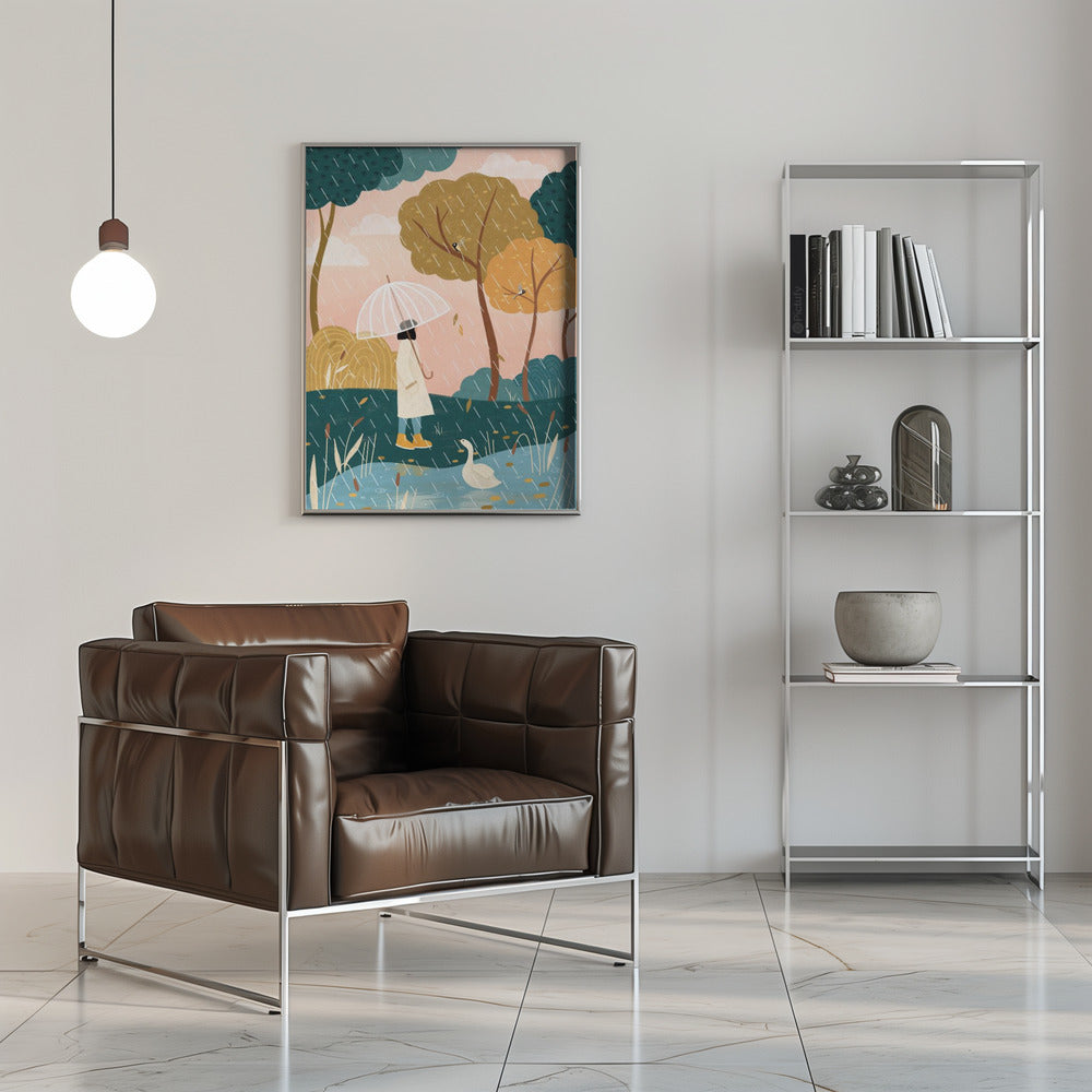 Autumn Walk - Stretched Canvas, Poster or Fine Art Print I Heart Wall Art