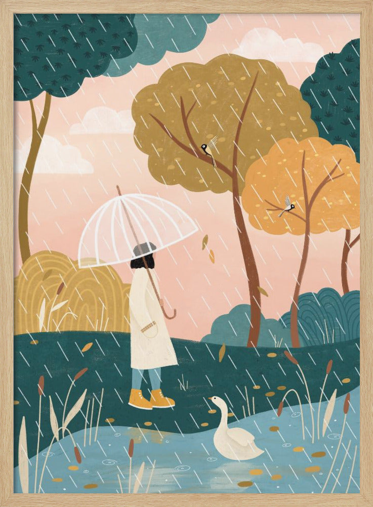 Autumn Walk - Stretched Canvas, Poster or Fine Art Print I Heart Wall Art