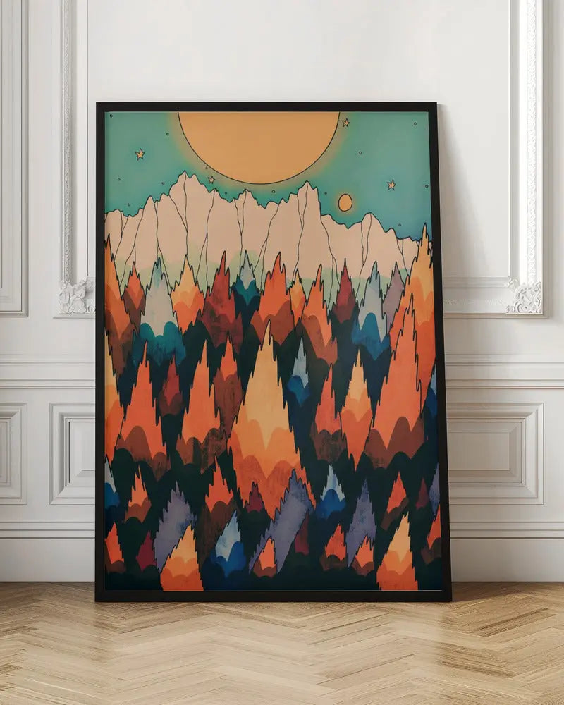 Autumnal Forest Land - Stretched Canvas, Poster or Fine Art Print I Heart Wall Art