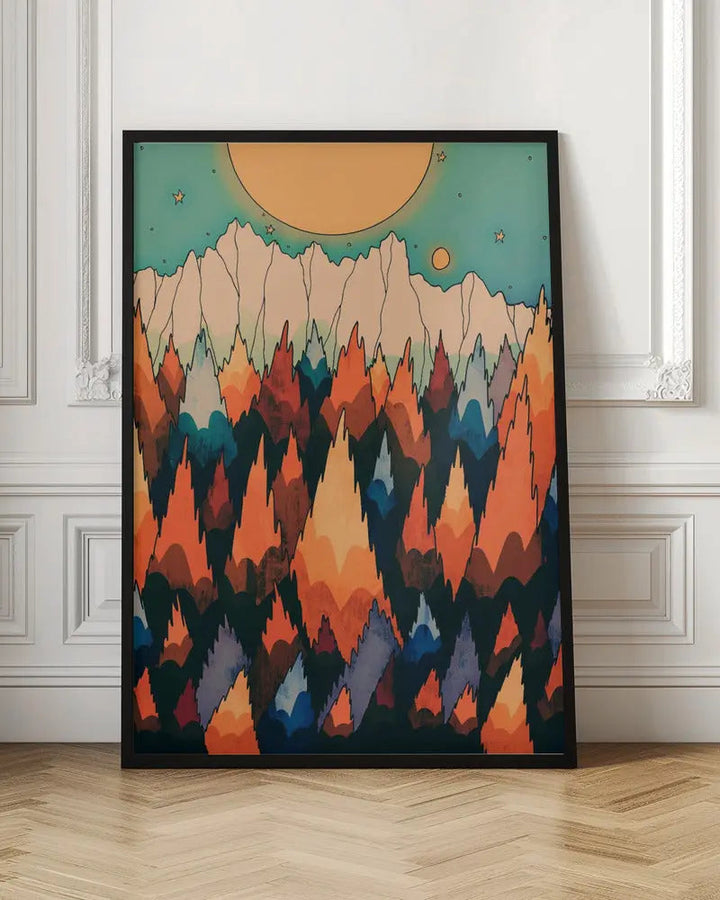 Autumnal Forest Land - Stretched Canvas, Poster or Fine Art Print I Heart Wall Art