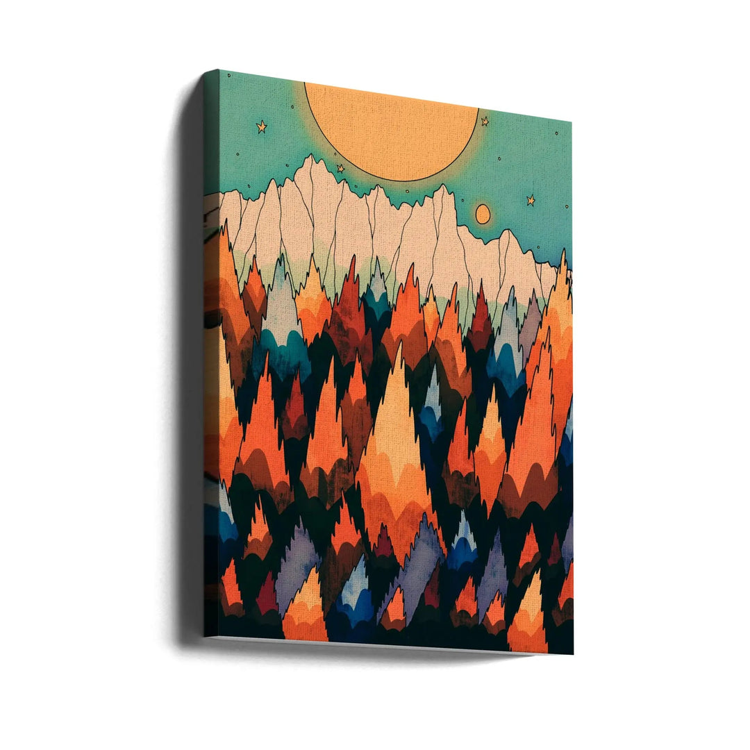 Autumnal Forest Land - Stretched Canvas, Poster or Fine Art Print I Heart Wall Art