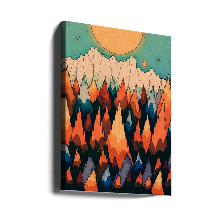 Autumnal Forest Land - Stretched Canvas, Poster or Fine Art Print I Heart Wall Art