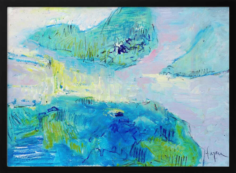 Azure Serenity - Stretched Canvas, Poster or Fine Art Print - I Heart Wall Art - Poster Print, Canvas Print or Framed Art Print