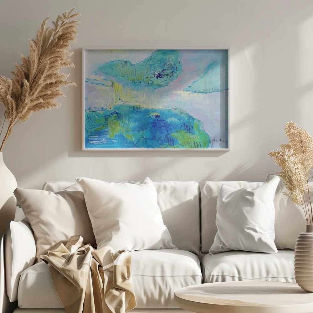 Azure Serenity - Stretched Canvas, Poster or Fine Art Print - I Heart Wall Art - Poster Print, Canvas Print or Framed Art Print