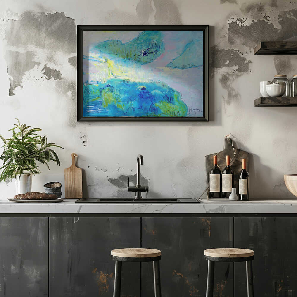 Azure Serenity - Stretched Canvas, Poster or Fine Art Print - I Heart Wall Art - Poster Print, Canvas Print or Framed Art Print