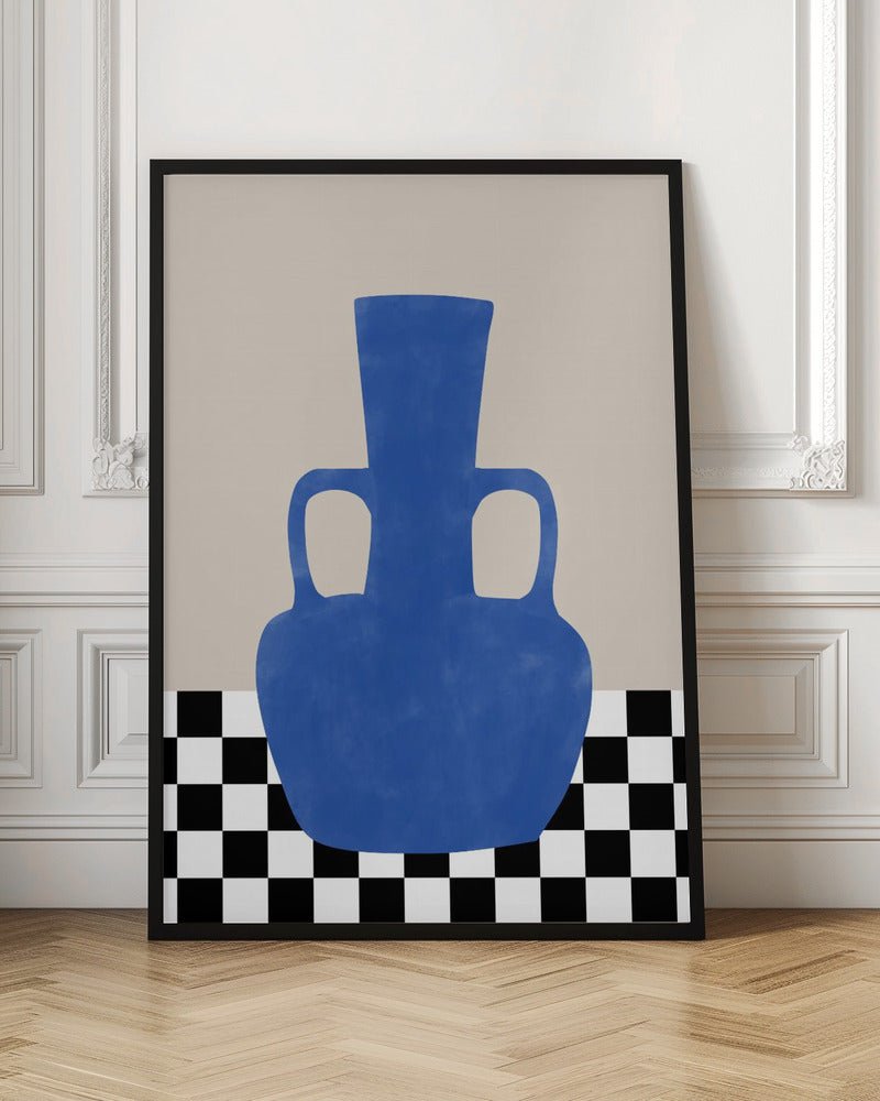 Azure Vase Chess Board - Stretched Canvas, Poster or Fine Art Print - I Heart Wall Art - Poster Print, Canvas Print or Framed Art Print