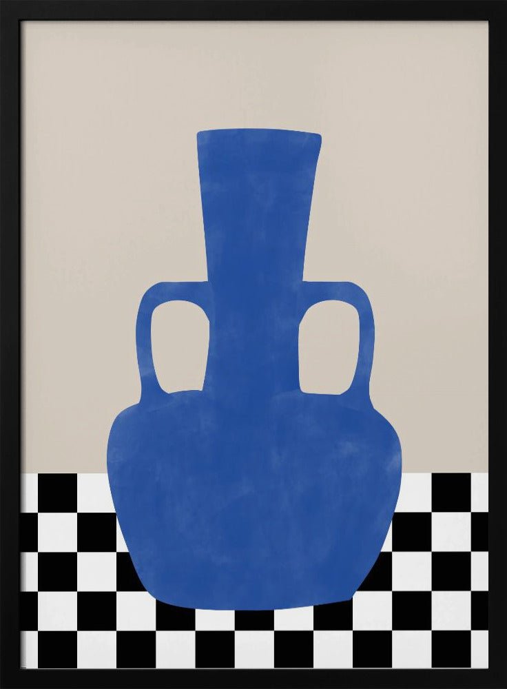 Azure Vase Chess Board - Stretched Canvas, Poster or Fine Art Print - I Heart Wall Art - Poster Print, Canvas Print or Framed Art Print