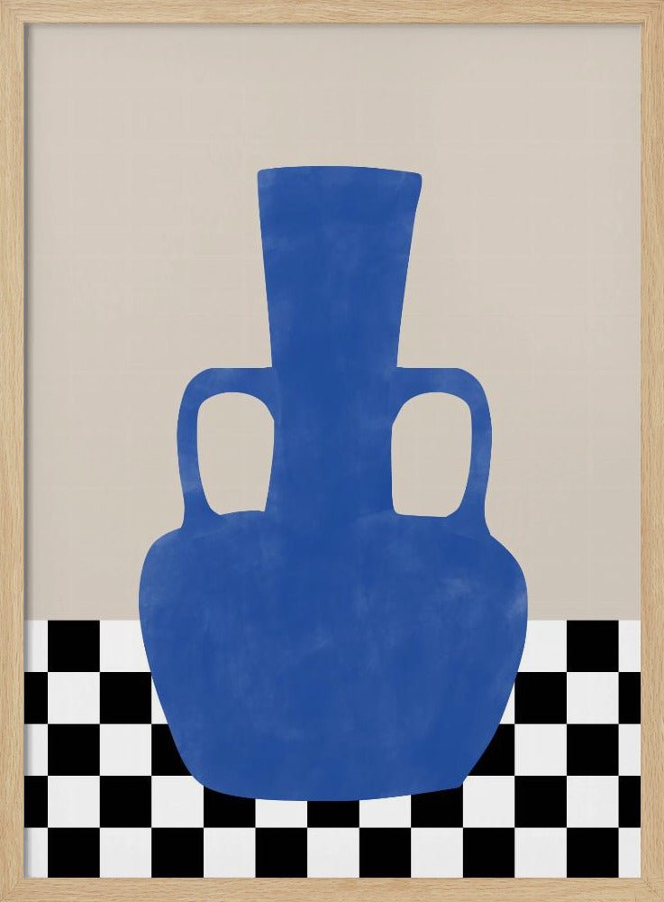 Azure Vase Chess Board - Stretched Canvas, Poster or Fine Art Print - I Heart Wall Art - Poster Print, Canvas Print or Framed Art Print