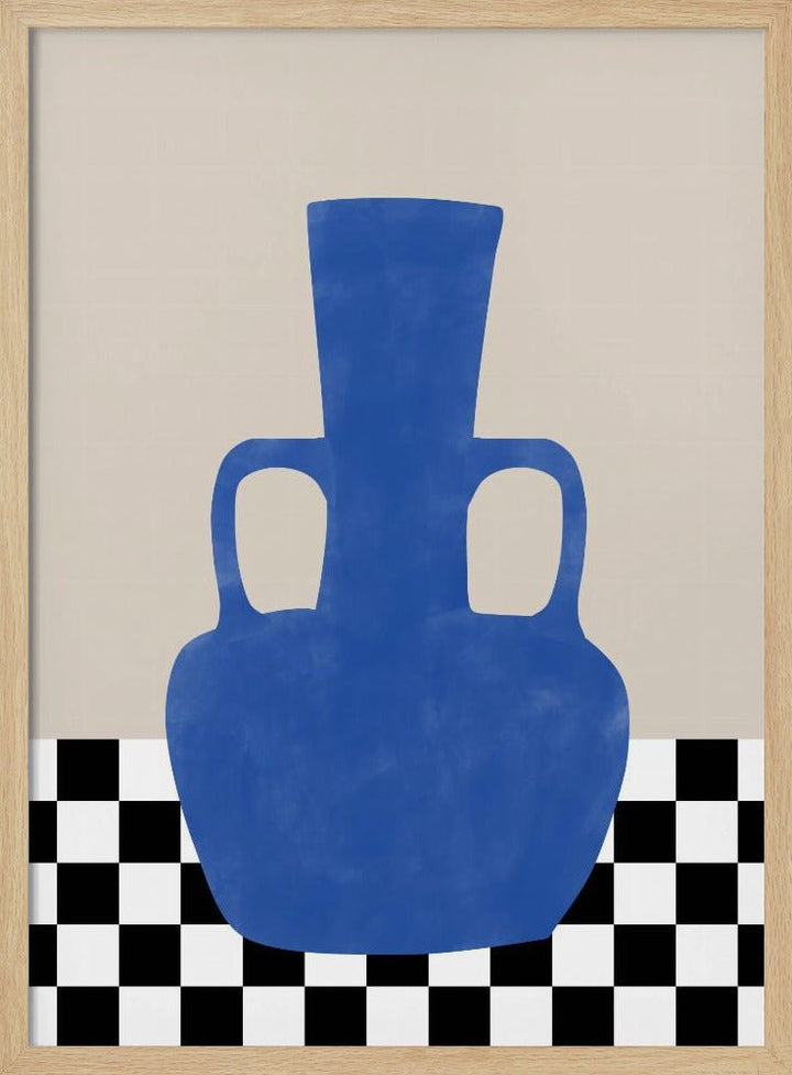 Azure Vase Chess Board - Stretched Canvas, Poster or Fine Art Print - I Heart Wall Art - Poster Print, Canvas Print or Framed Art Print