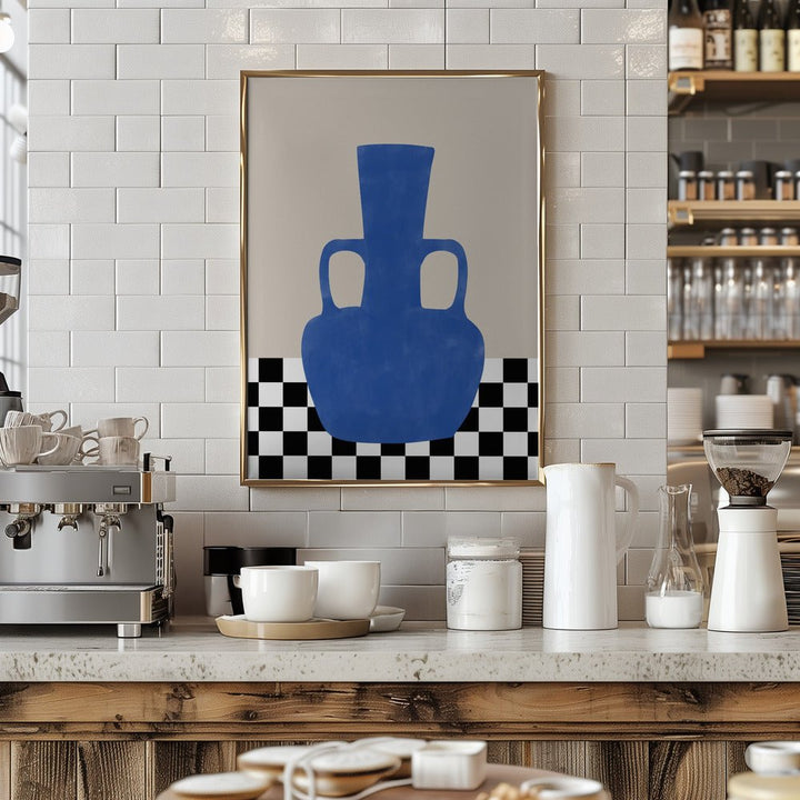 Azure Vase Chess Board - Stretched Canvas, Poster or Fine Art Print - I Heart Wall Art - Poster Print, Canvas Print or Framed Art Print