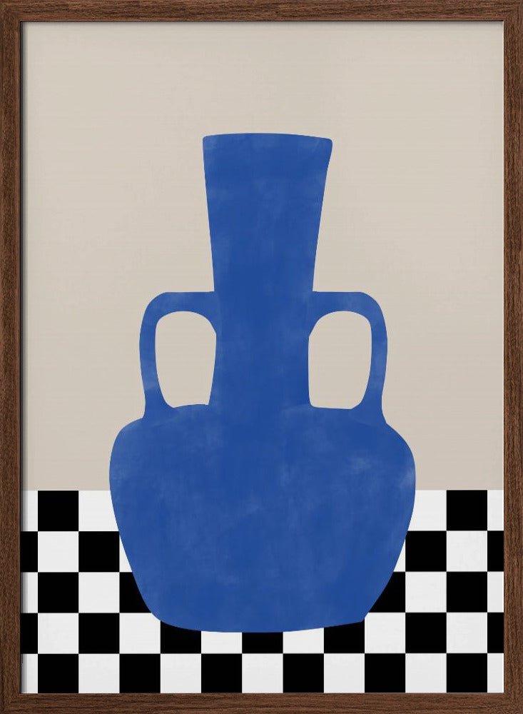 Azure Vase Chess Board - Stretched Canvas, Poster or Fine Art Print - I Heart Wall Art - Poster Print, Canvas Print or Framed Art Print