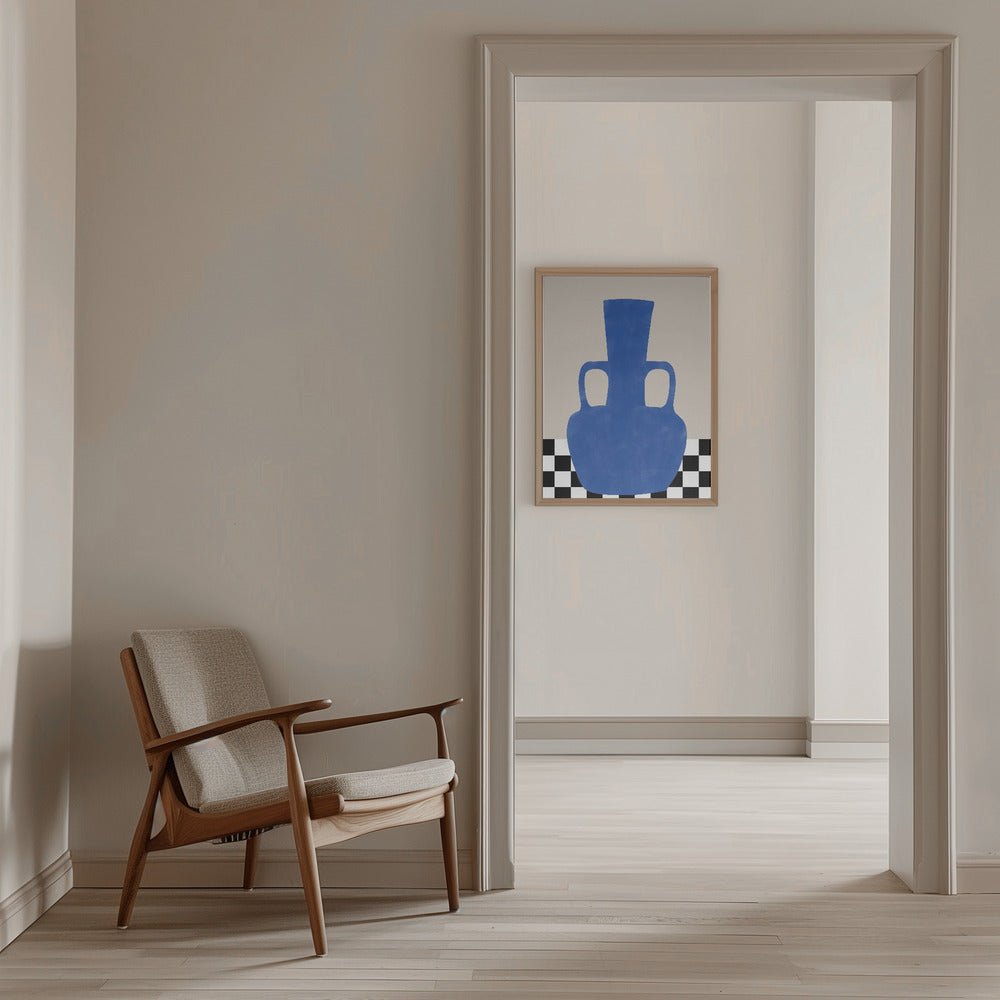Azure Vase Chess Board - Stretched Canvas, Poster or Fine Art Print - I Heart Wall Art - Poster Print, Canvas Print or Framed Art Print