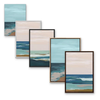 Beacon - Original Pink and Blue Abstract Canvas Wall Art Print I Heart Wall Art Australia