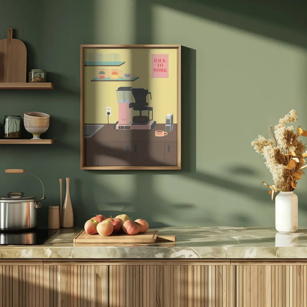 Back To Work - Stretched Canvas, Poster or Fine Art Print I Heart Wall Art