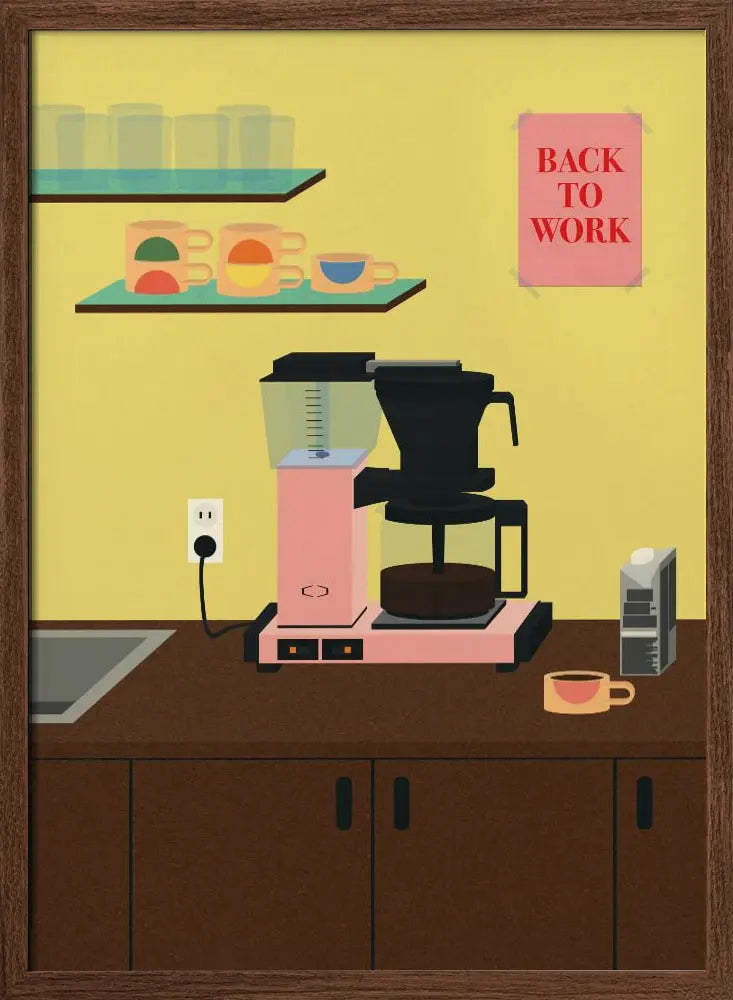 Back To Work - Stretched Canvas, Poster or Fine Art Print I Heart Wall Art