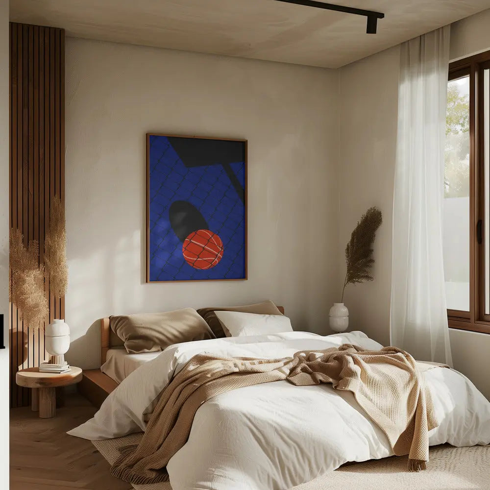 Backjard Basketball Court - Stretched Canvas, Poster or Fine Art Print I Heart Wall Art