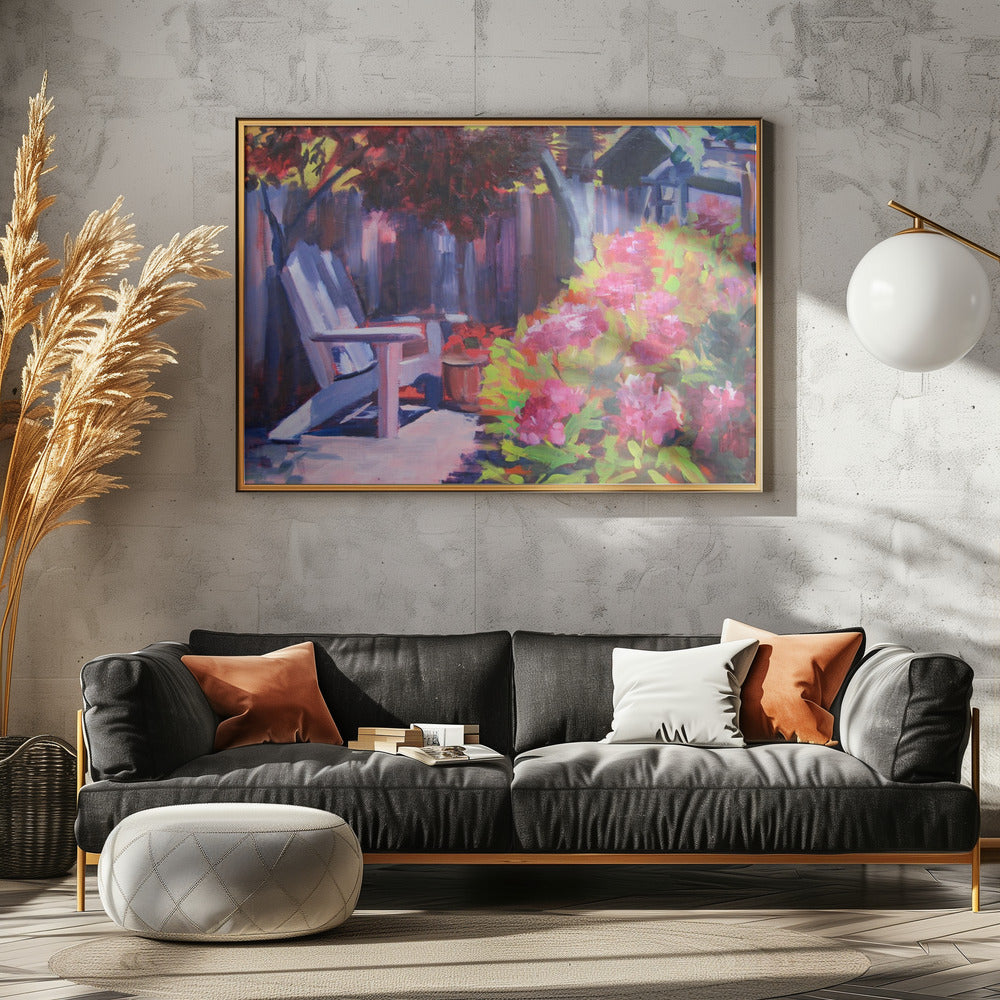 Backyard - Stretched Canvas, Poster or Fine Art Print I Heart Wall Art
