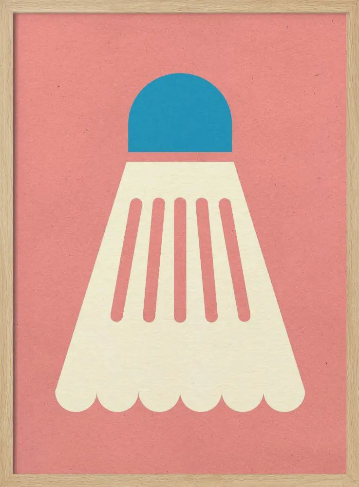 Badminton White Blue - Stretched Canvas, Poster or Fine Art Print I Heart Wall Art