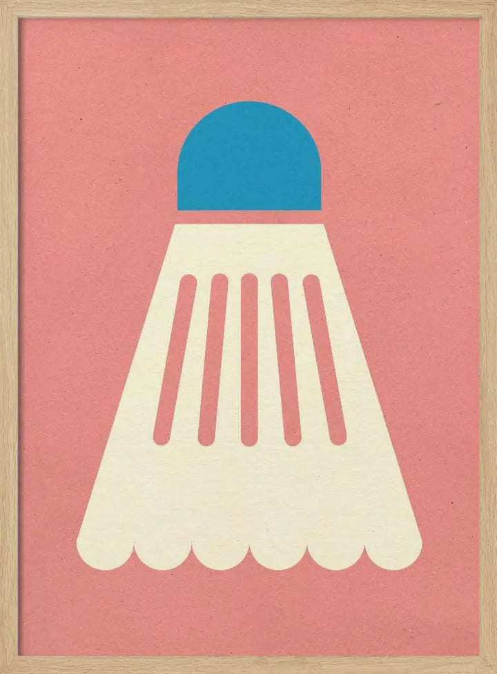 Badminton White Blue - Stretched Canvas, Poster or Fine Art Print I Heart Wall Art