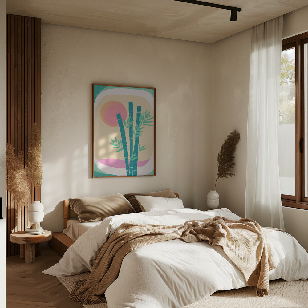 Bamboo in the Desert - Stretched Canvas, Poster or Fine Art Print I Heart Wall Art
