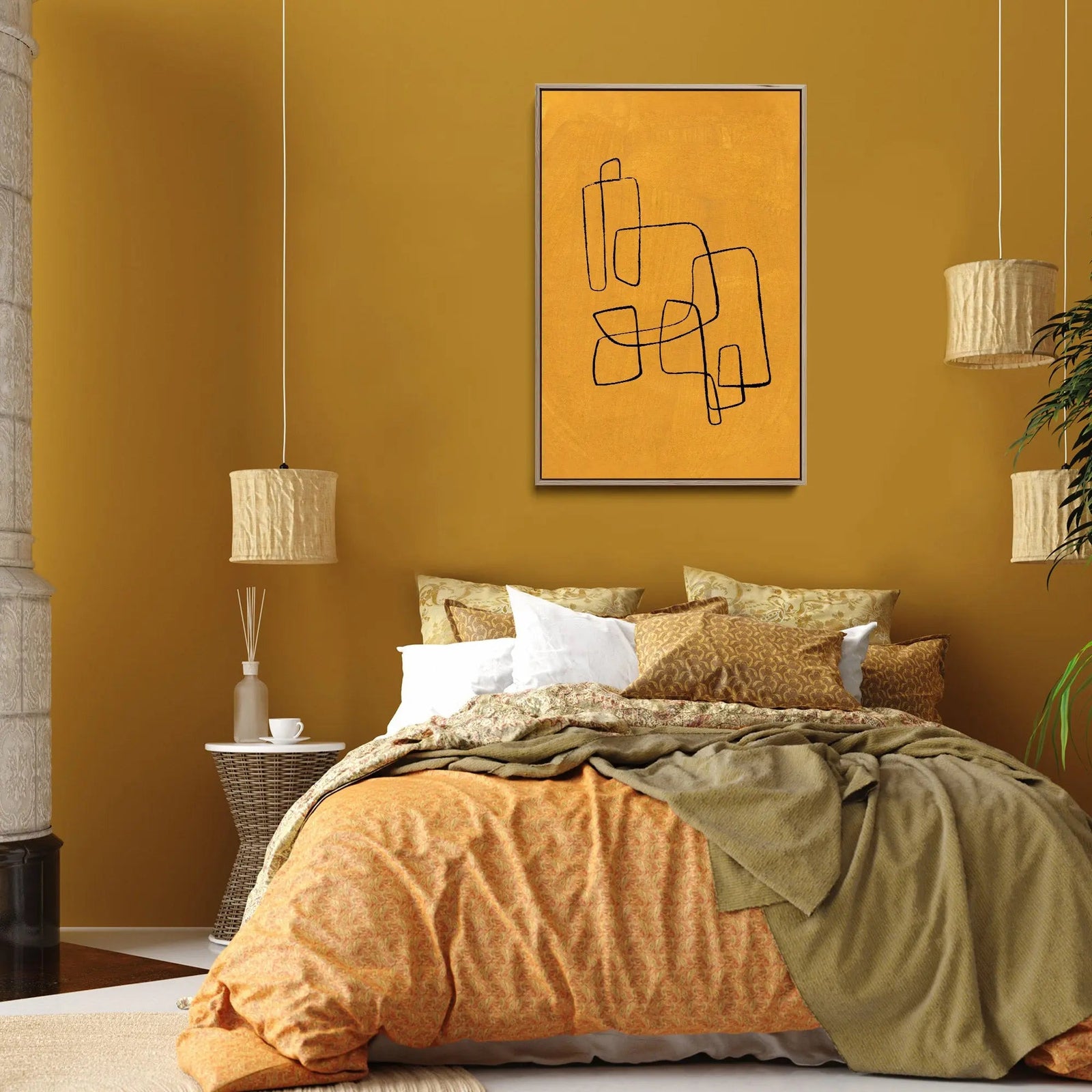 Banana Maze by Ejaaz Haniff - Stretched Canvas Print or Framed Fine Art Print - Artwork I Heart Wall Art Australia 