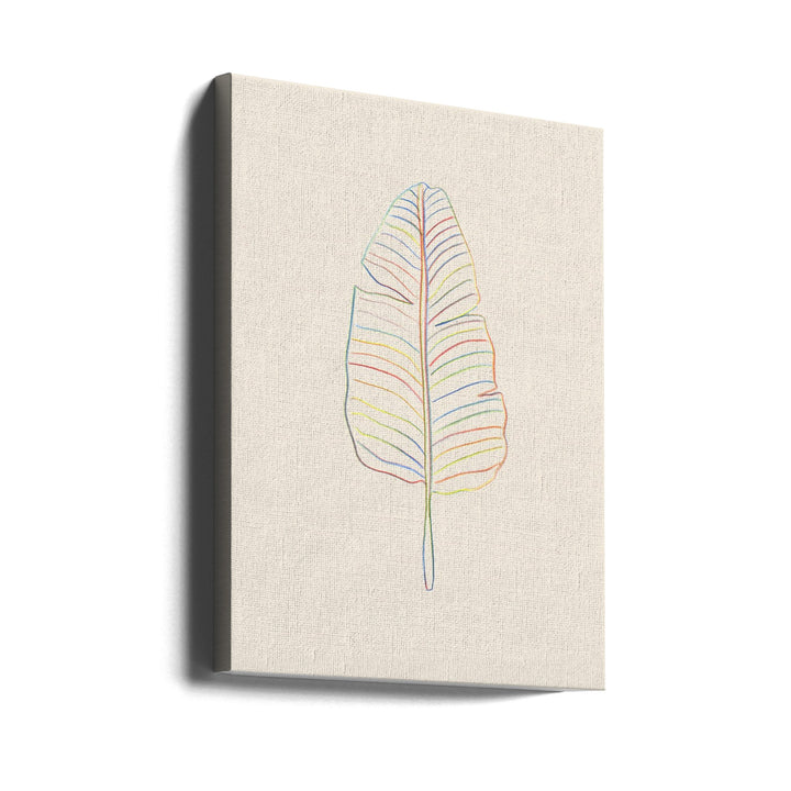 Banana Rainbow Leaf - Stretched Canvas, Poster or Fine Art Print I Heart Wall Art