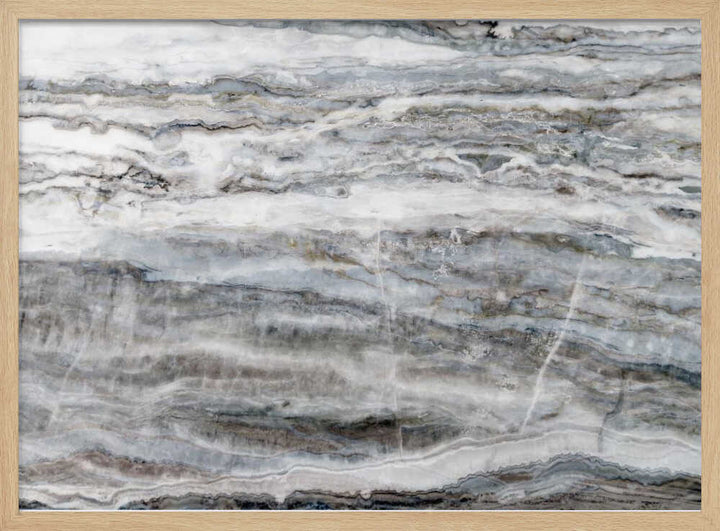 Banded Grey Marble Texture - Stretched Canvas, Poster or Fine Art Print - I Heart Wall Art - Poster Print, Canvas Print or Framed Art Print