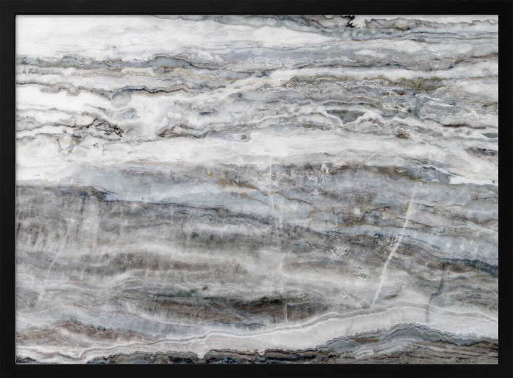 Banded Grey Marble Texture - Stretched Canvas, Poster or Fine Art Print - I Heart Wall Art - Poster Print, Canvas Print or Framed Art Print