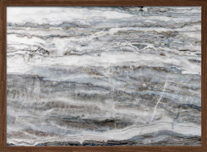 Banded Grey Marble Texture - Stretched Canvas, Poster or Fine Art Print - I Heart Wall Art - Poster Print, Canvas Print or Framed Art Print