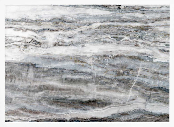 Banded Grey Marble Texture - Stretched Canvas, Poster or Fine Art Print - I Heart Wall Art - Poster Print, Canvas Print or Framed Art Print