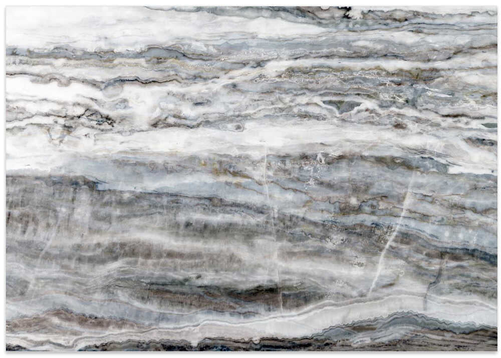 Banded Grey Marble Texture - Stretched Canvas, Poster or Fine Art Print - I Heart Wall Art - Poster Print, Canvas Print or Framed Art Print