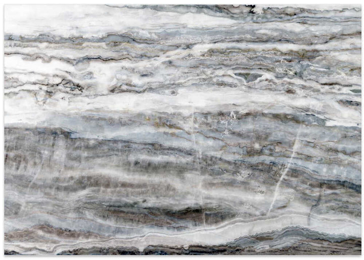 Banded Grey Marble Texture - Stretched Canvas, Poster or Fine Art Print - I Heart Wall Art - Poster Print, Canvas Print or Framed Art Print