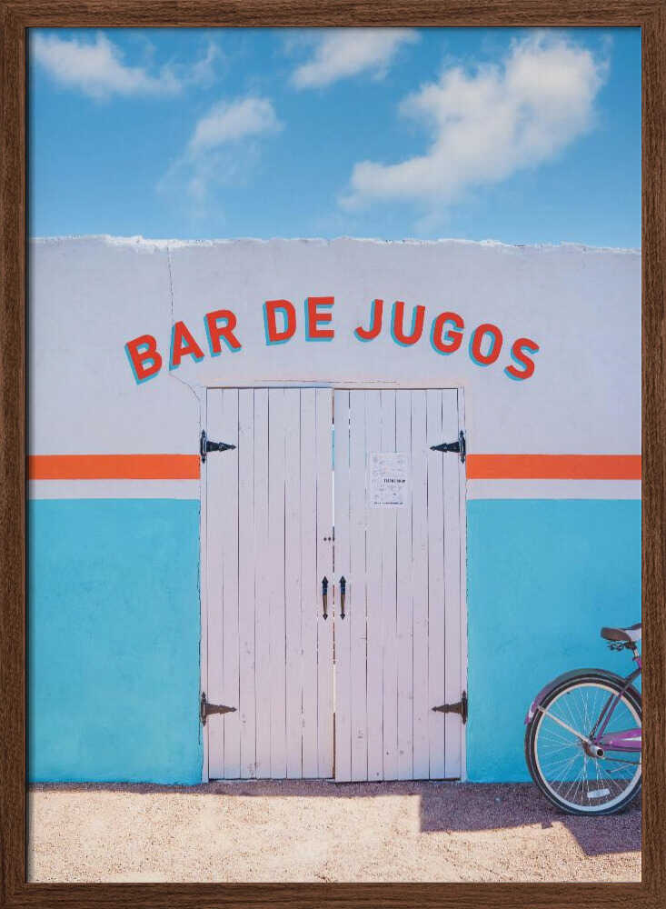 Bar De Jugos - Stretched Canvas, Poster or Fine Art Print - I Heart Wall Art - Poster Print, Canvas Print or Framed Art Print