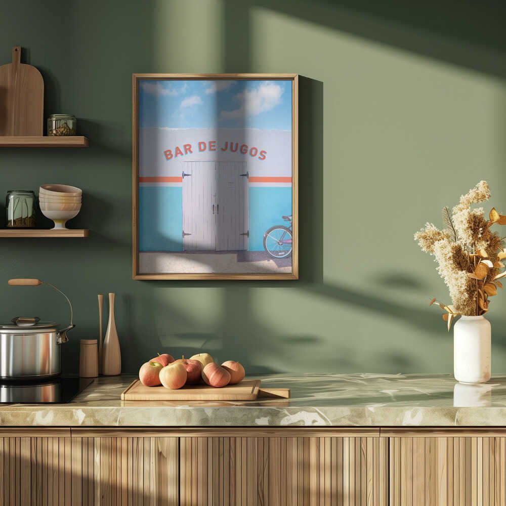 Bar De Jugos - Stretched Canvas, Poster or Fine Art Print - I Heart Wall Art - Poster Print, Canvas Print or Framed Art Print